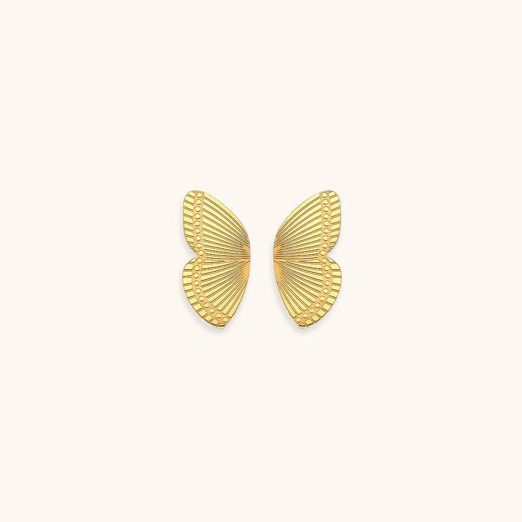 Flieder - Gold Schmetterling Ohrringe