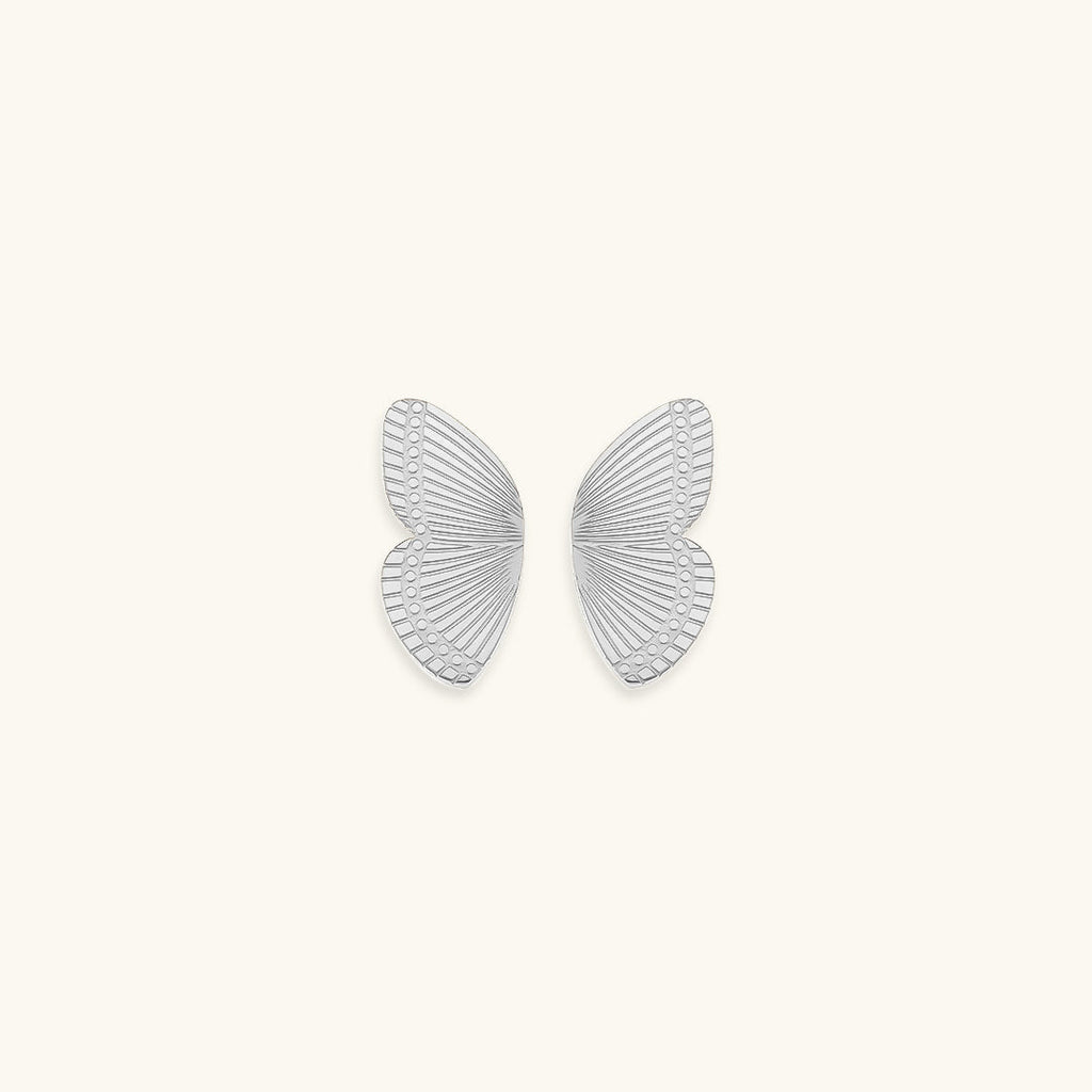 Flieder - Gold Schmetterling Ohrringe
