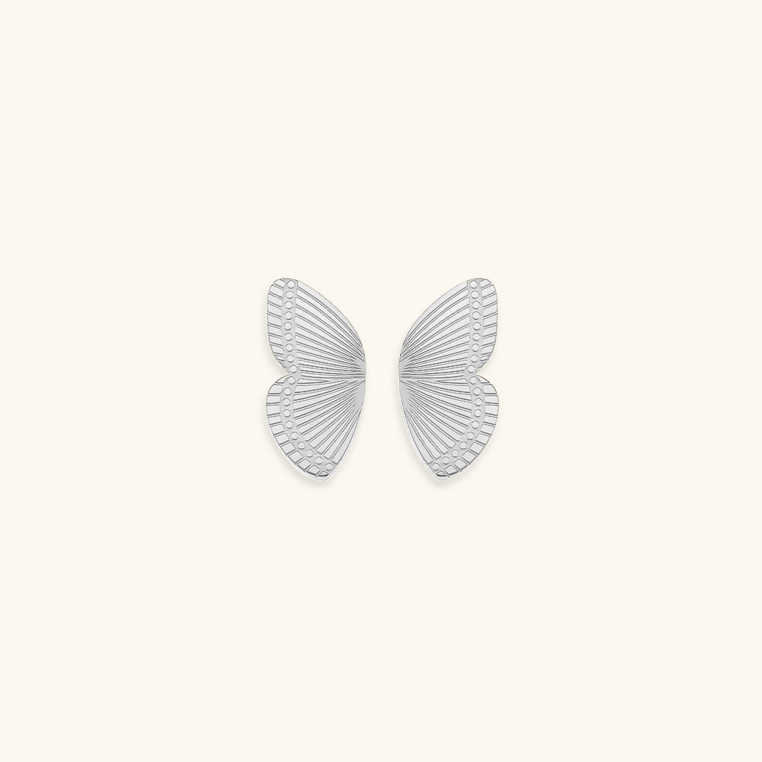 Flieder - Gold Schmetterling Ohrringe