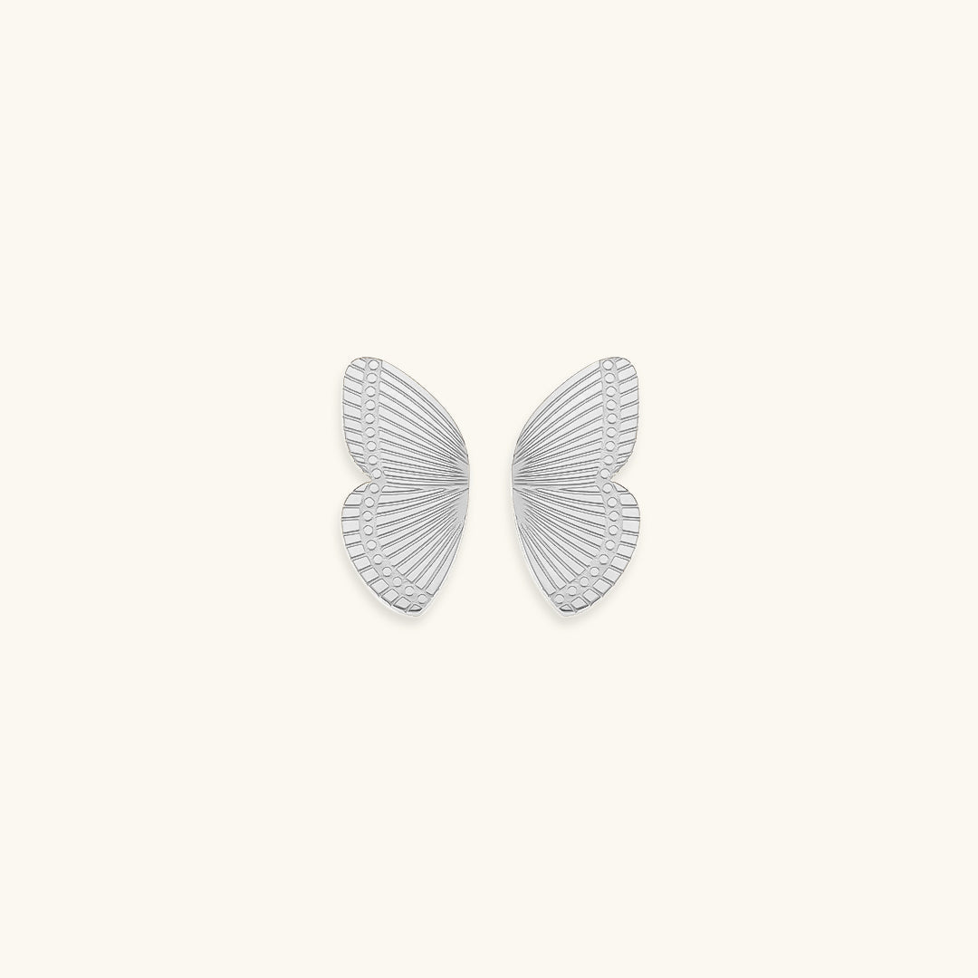 Flieder - Gold Schmetterling Ohrringe