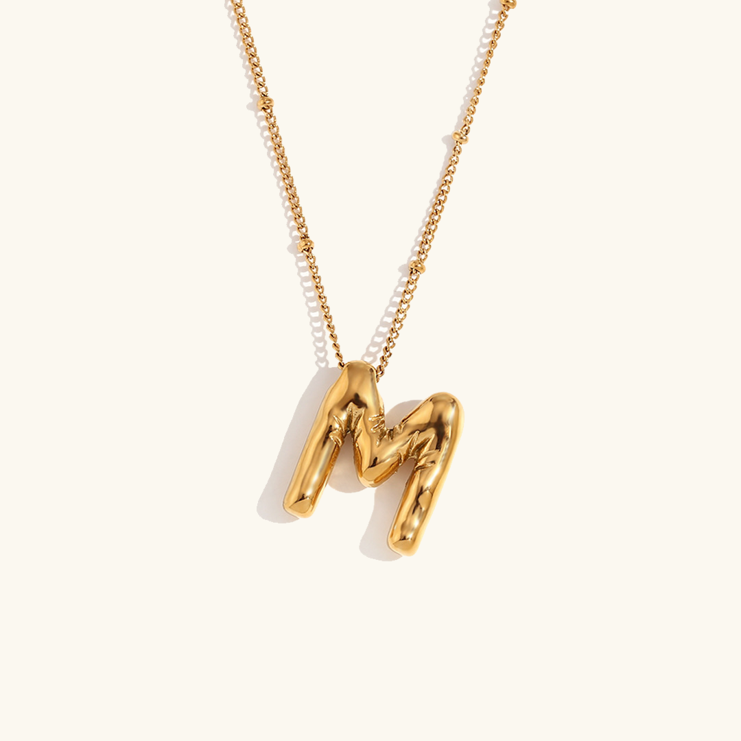 Ballon Gold Initialen Kette