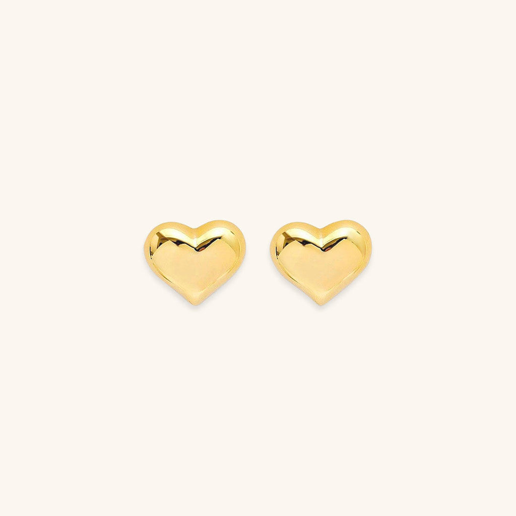 Mila – Herz Ohrringe Stecker Gold
