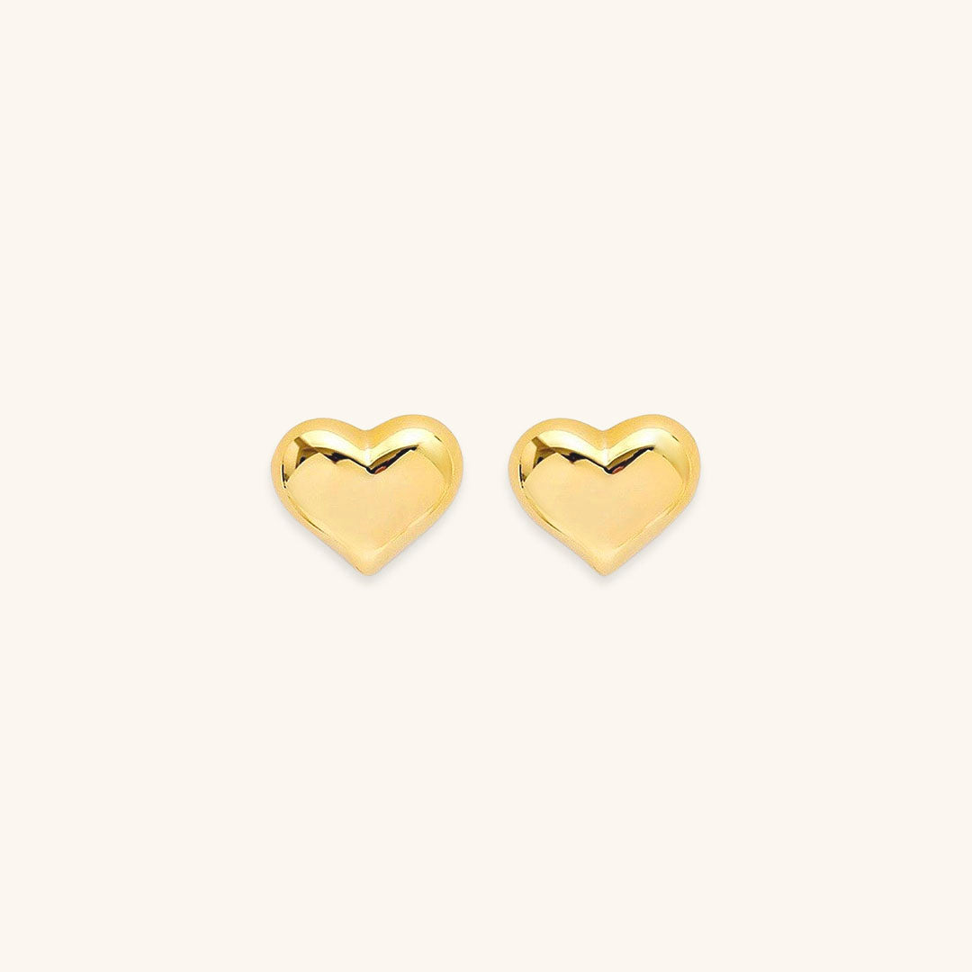 Mila – Herz Ohrringe Stecker Gold
