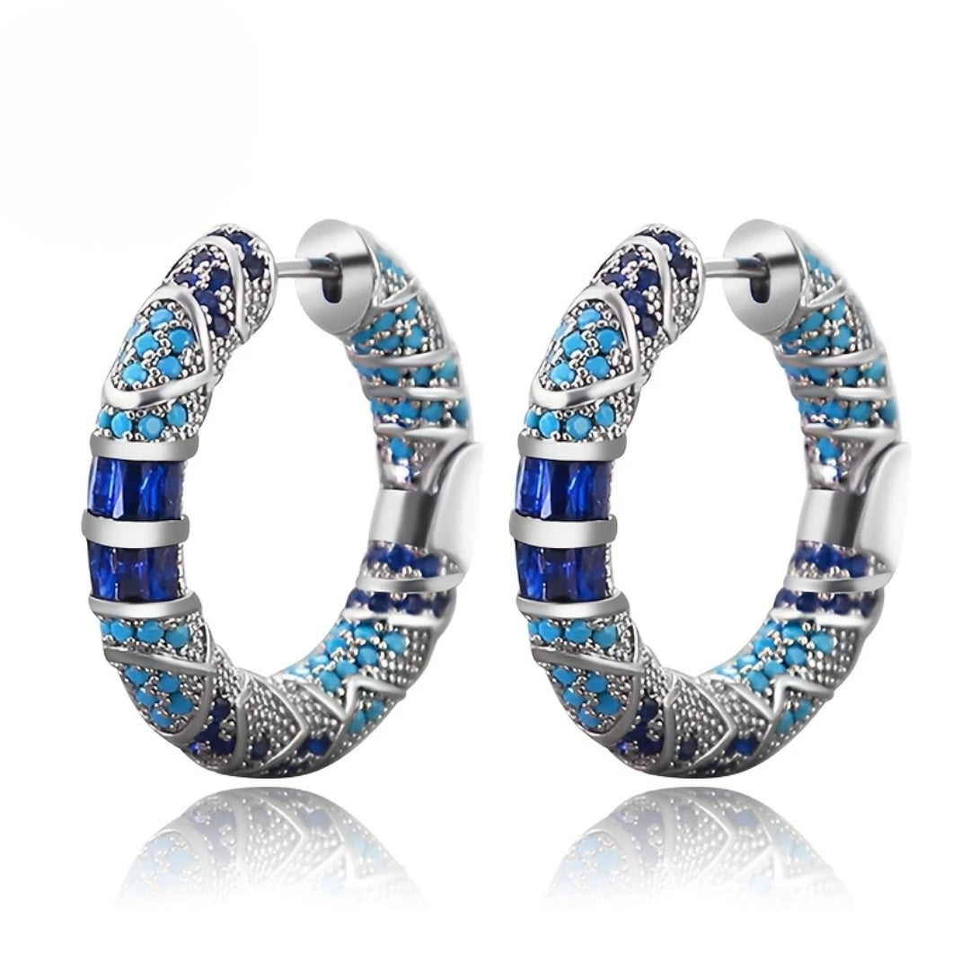 Naelle – Ohrringe aus blauem Zirkonium