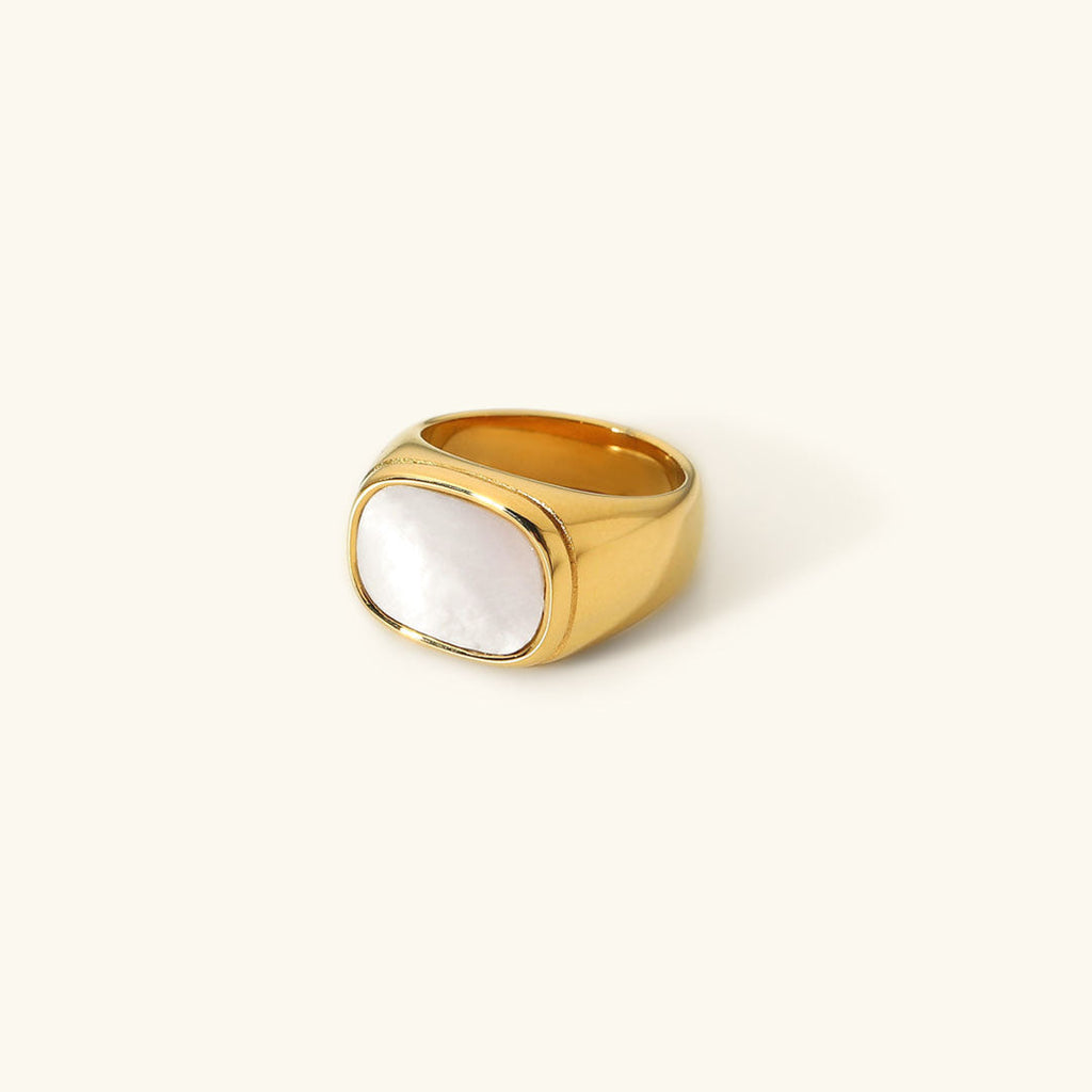 Nova - Glatter Muschelgoldring