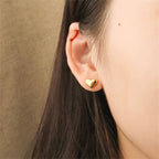 Mila – Herz Ohrringe Stecker Gold