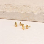 Mila – Herz Ohrringe Stecker Gold