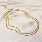 Doppelt gedrehte Kette - Lagenkette in Gold