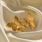 Mariah - Goldene Ohrringe mit Schmetterlingsdesign