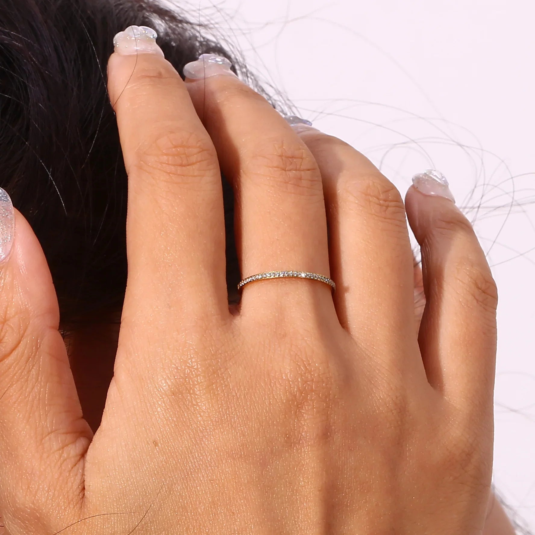 Zarra – Pavé-Ring aus leuchtendem Gold
