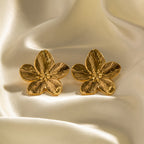 Allysa - Goldene Blumen-Ohrringe