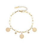 Maja – Einstellbares Armband mit Goldmünzen