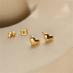 Mila – Herz Ohrringe Stecker Gold