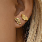 Flieder - Gold Schmetterling Ohrringe