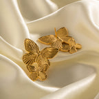 Mariah - Goldene Ohrringe mit Schmetterlingsdesign