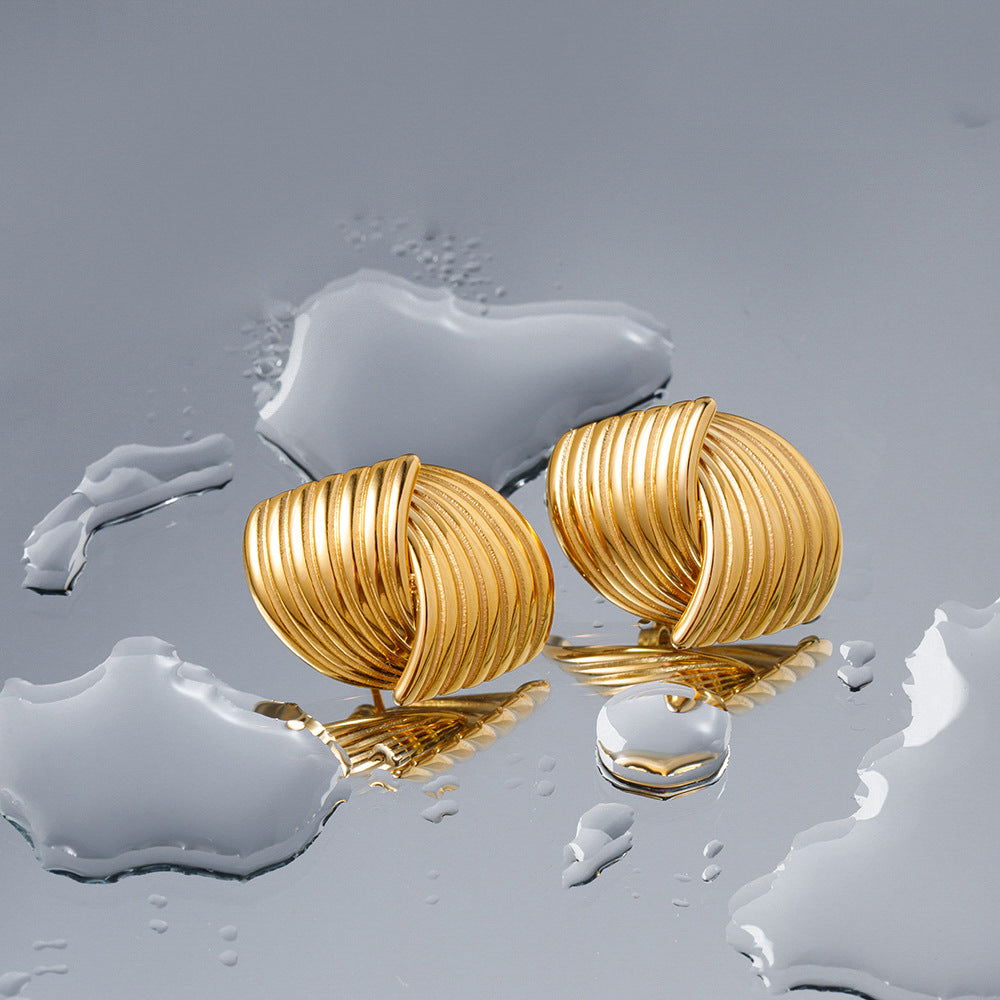 Sonia - Goldwellen-Ohrringe