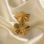 Allysa - Goldene Blumen-Ohrringe