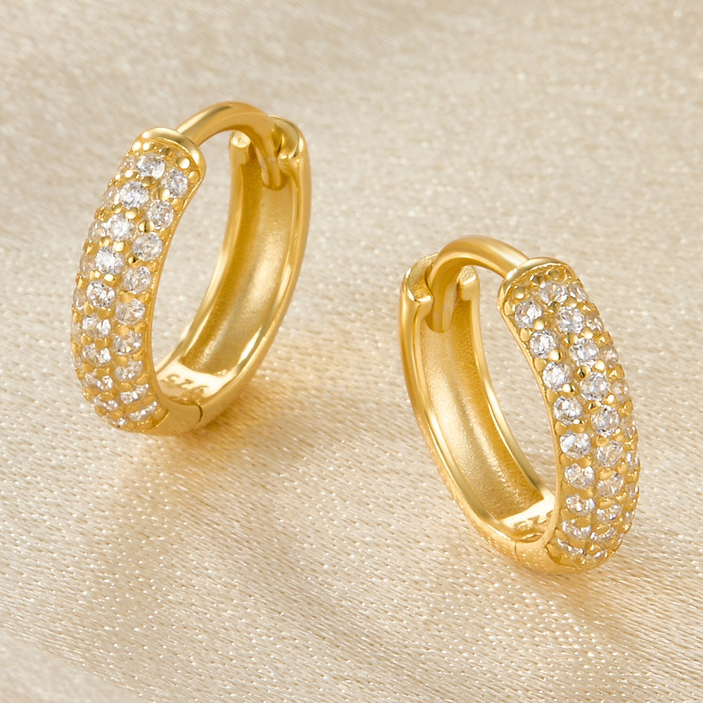 Keira – Breite Goldene Kreolen