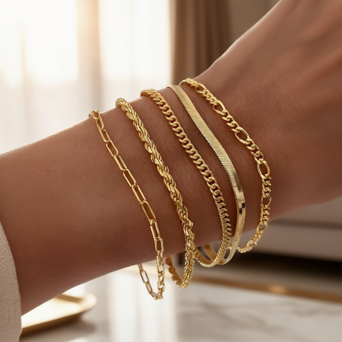 Elara – Set Armbänder im Minimalistischen Stil für Frauen