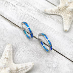 Naia – Ohrringe aus Silber und Opal mit Inspiration aus dem Meer