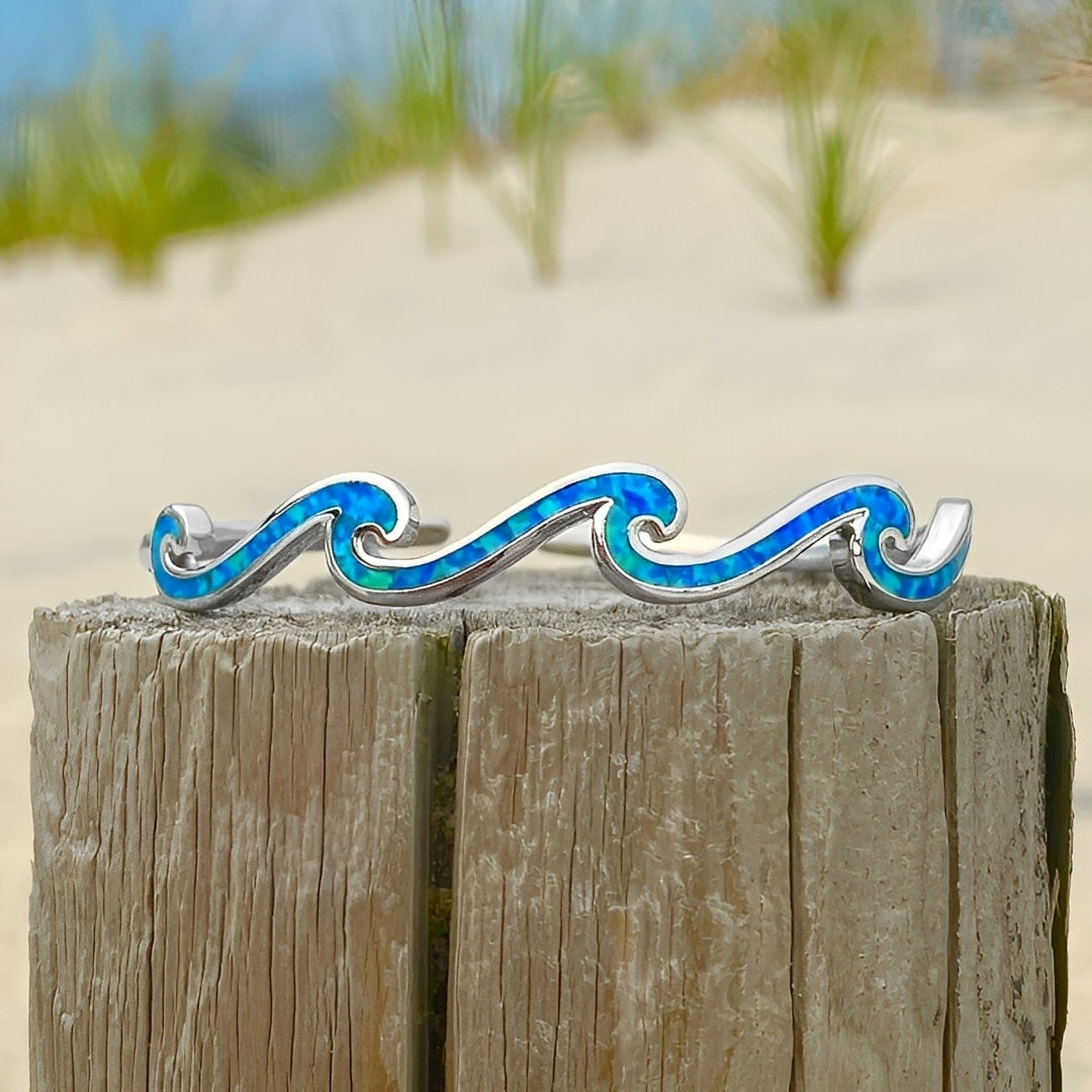 Naya – Armband Wellen aus Opal & Silber