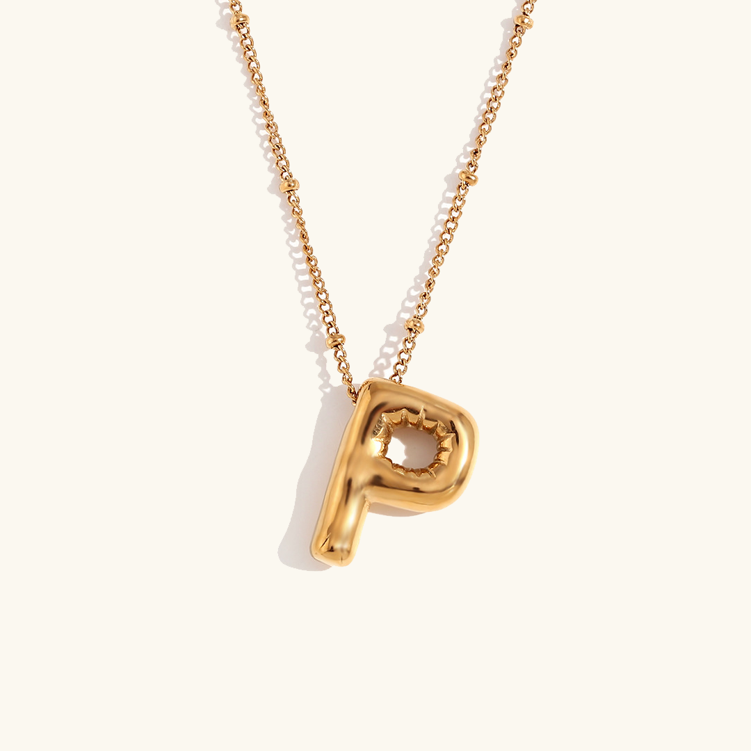 Ballon Gold Initialen Kette
