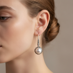 Rosalie – Silberne Ohrringe und Perlen