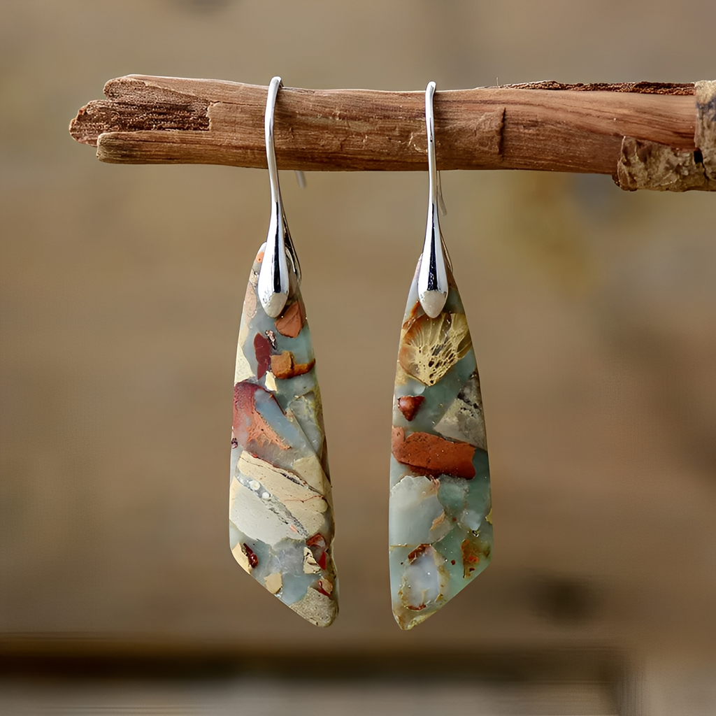Ondine – Vintage-Creolen aus Naturmaterialien