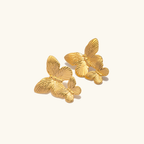 Mariah - Goldene Ohrringe mit Schmetterlingsdesign