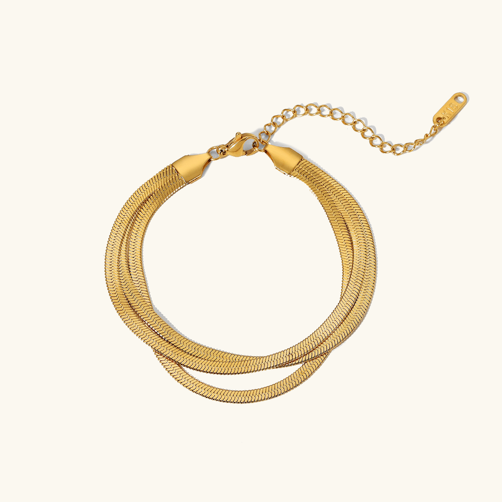 Abela - Fischgräten-Armband dreilagig