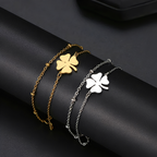 Sanya – Armband Klee Gold & Silber