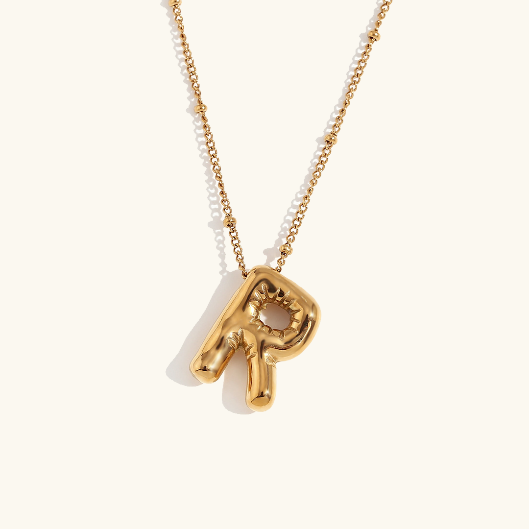 Ballon Gold Initialen Kette