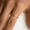Luna - Flacher Ring mit Perlen