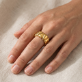 Elena - Wackeliges Herz Goldring