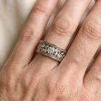 Dalia – Vintage-Ring aus Silber mit Zirkonia