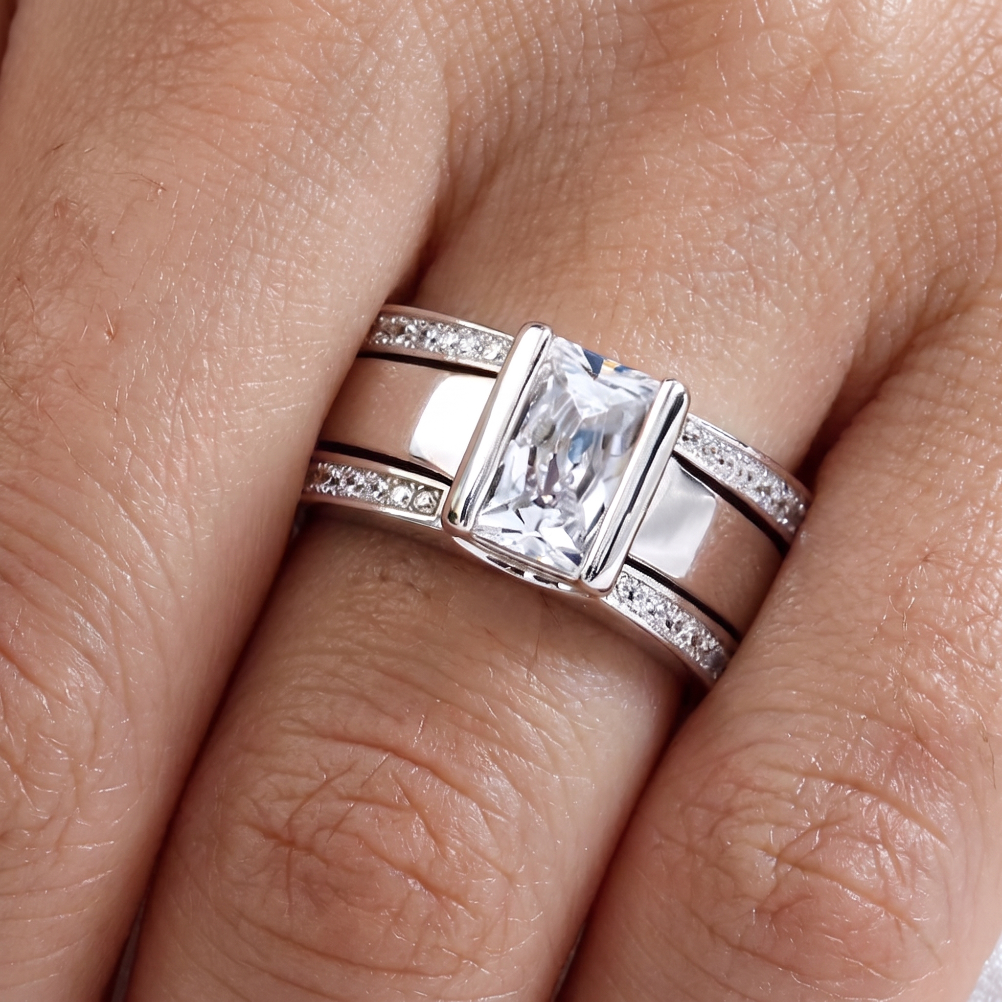 Clemence – Vintage-Ring mit Eingesetztem Glas