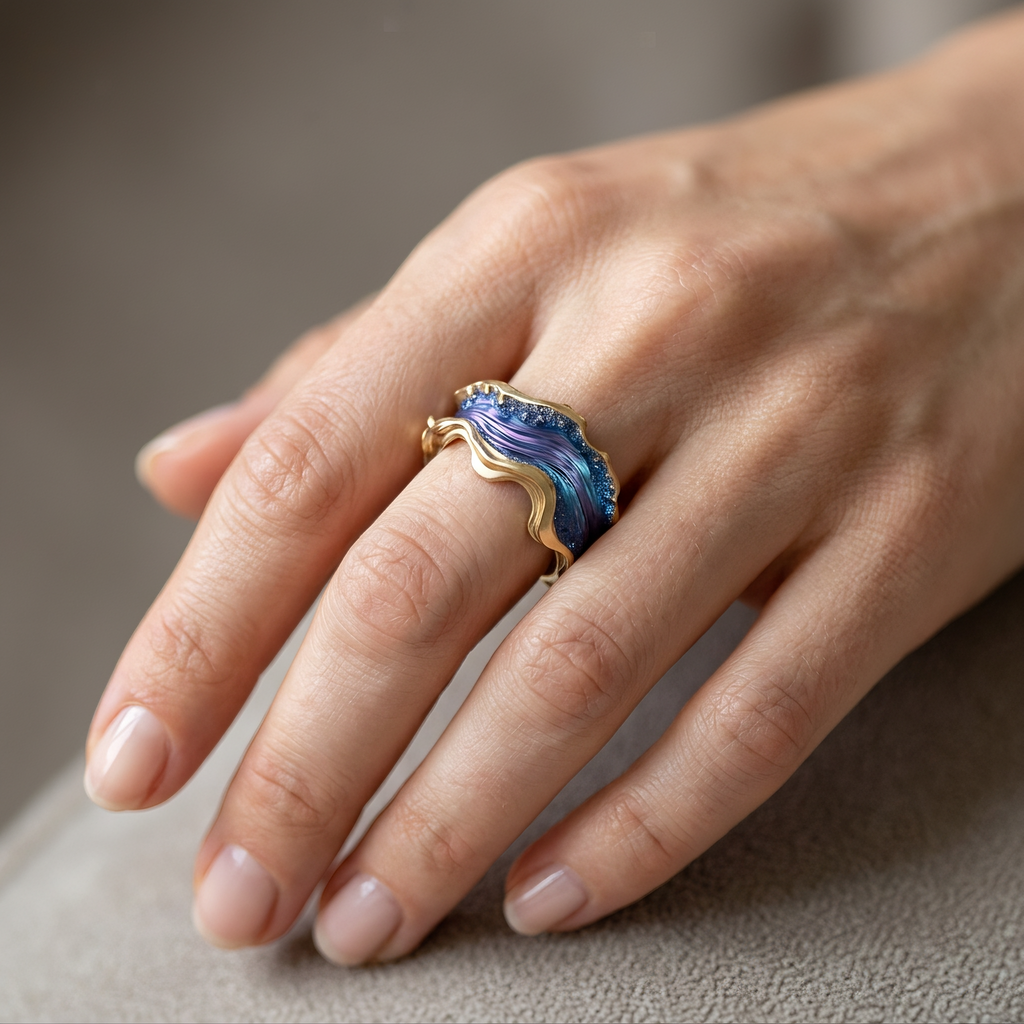 Mira – Vintage Goldener Ozean-Ring