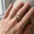 Cassia – Vintage Verknoteter Ring in Gold & Silber