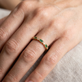 Crista – Grüner Zirkonia Gold Statement Ring
