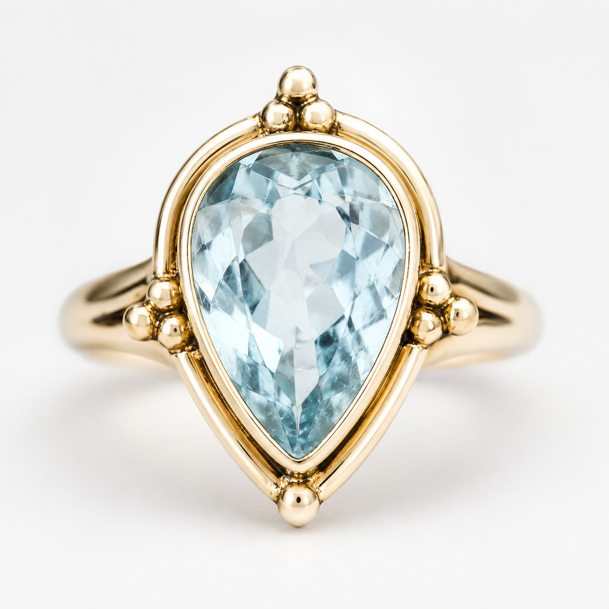 Jasmine – Vintage-Ring mit blauem Kristall