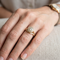 Beatrice – Set von Vintage-Goldringen mit Zirkonium