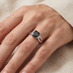 Ravenna – Vintage-Ring mit schimmerndem Onyx