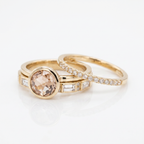 Soline – Ring mit Kristall in Gold eingefasst