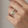 Shane – Silberring mit Goldüberzug