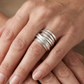 Trina – Breiter Vintage-Silberring