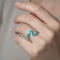 Neri – Ring Welle Silber & Opal