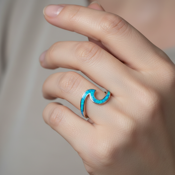 Neri – Ring Welle Silber & Opal