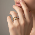 Althéa – Vintage-Ring mit Knoten-Design in Gold und Silber