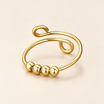 Damen Verstellbarer Fidget-Ring mit vier beweglichen Elementen