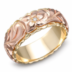 Rosalie – Vintage-Ring mit Rosengewächs in Gold